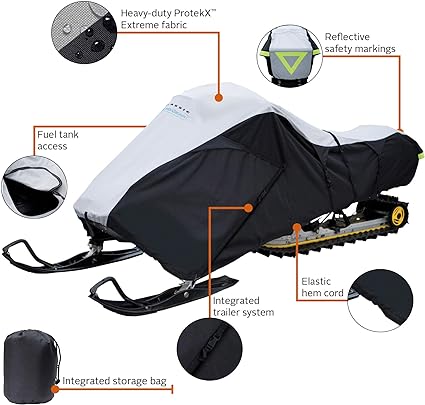 Classic Accessories Deluxe Snowmobile Travel Cover for Snowmobiles 101&s;&s; - 118&s;&s;L