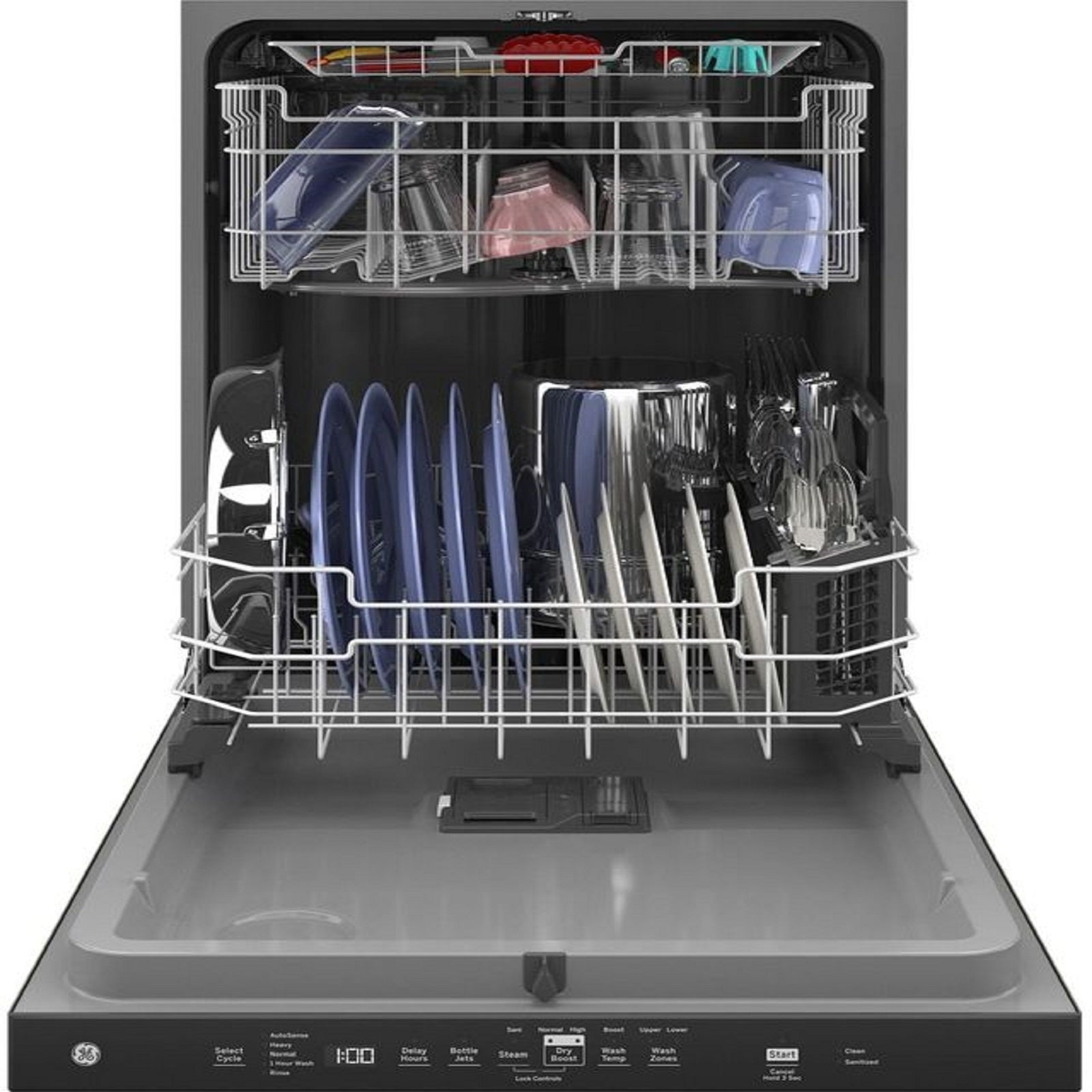 GE Appliances GDT635HSRSS 24 in. in Stainless Steel Top Control Smart Built-In Tall Tub Dishwasher with Stainless Steel Tub and Steam Cleaning