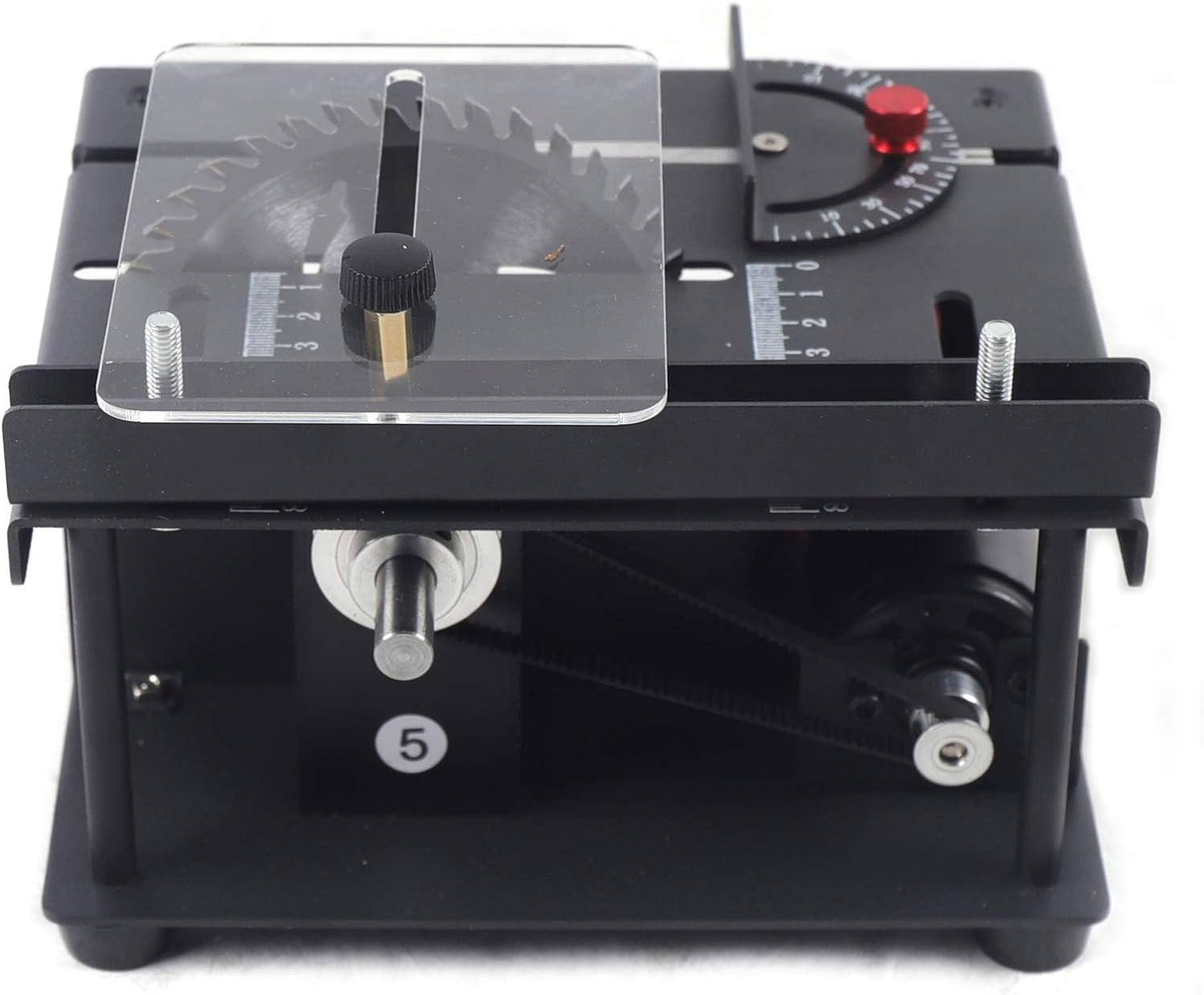KinHall Mini Table Saw, Woodworking Hobby Table Saw, 0-90 Angle Cut Portable DIY Saw, Adjustable Multifunctional Table Saw, 33mm Cuttin