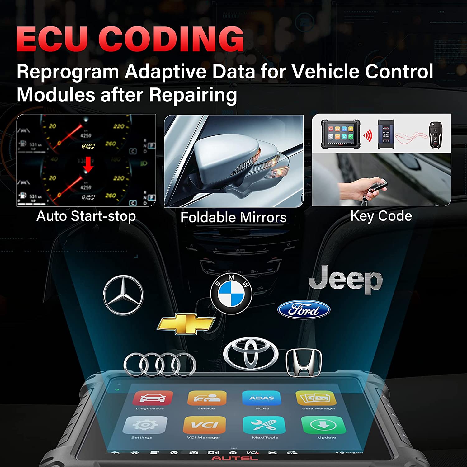 Autel MaxiSys MS909 Car Diagnostic Scan Tool Topology Module Mapping, Intelligent Diagnostics Upgraded of MS908SP/MaxiSys Elite