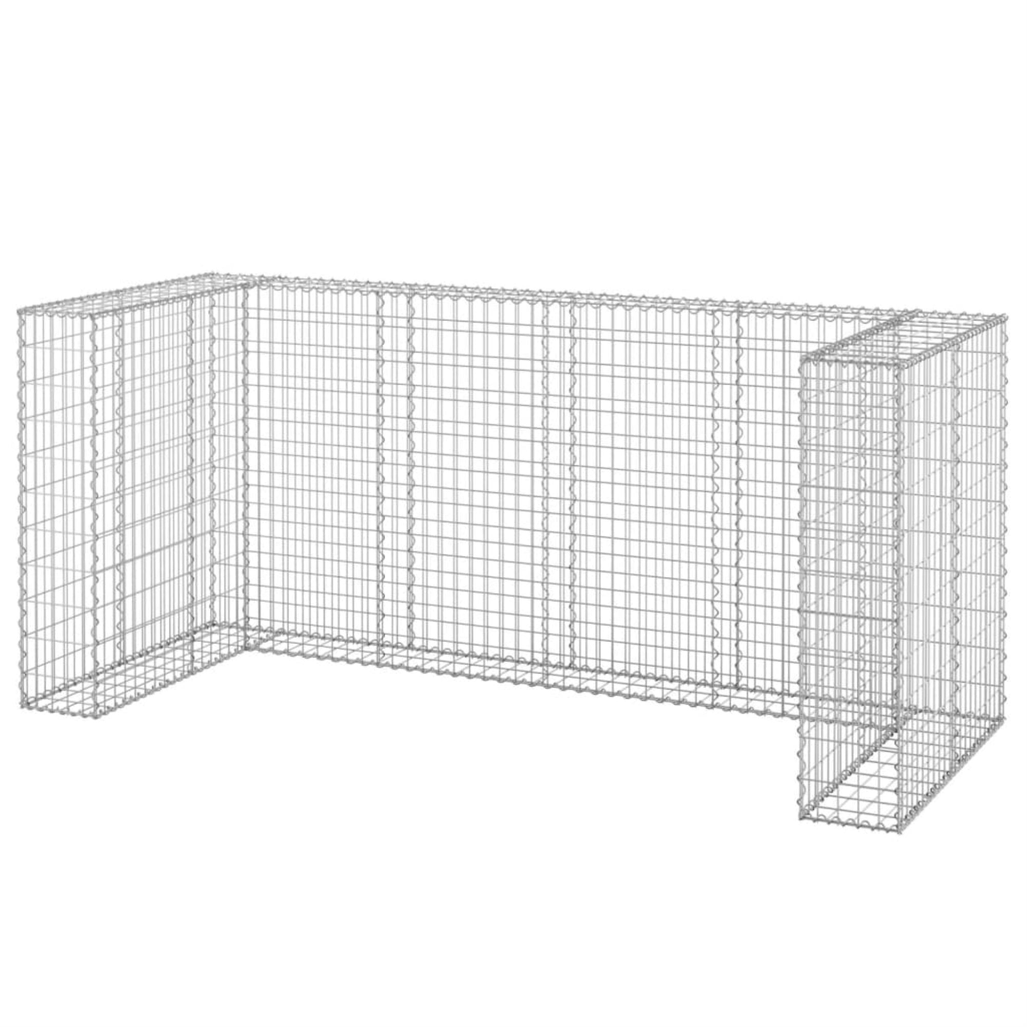 vidaXL Gabion Wall for Garbage Bins Galvanized Steel 70.9