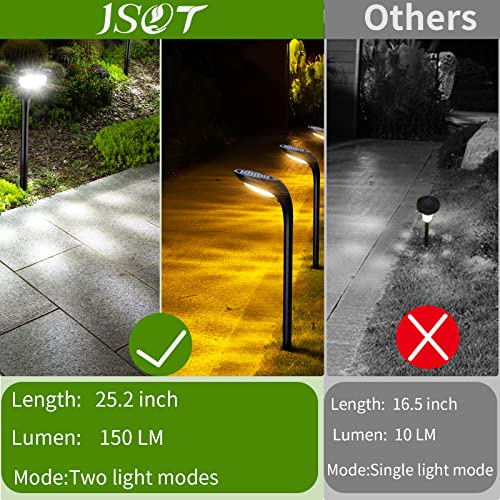 JSOT Solar Outdoor Lights,Ip55 Waterproof Solar Pathway Path Lights Decorative For Garden Path Walkway Yard Driveway Holiday Decorati