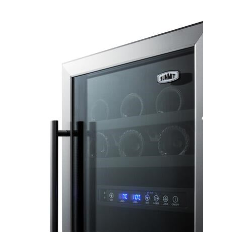Summit SWC182ZCSS 18 Dual Zone Built-In Wine Cellar 28 Bottle in Stainless Steel