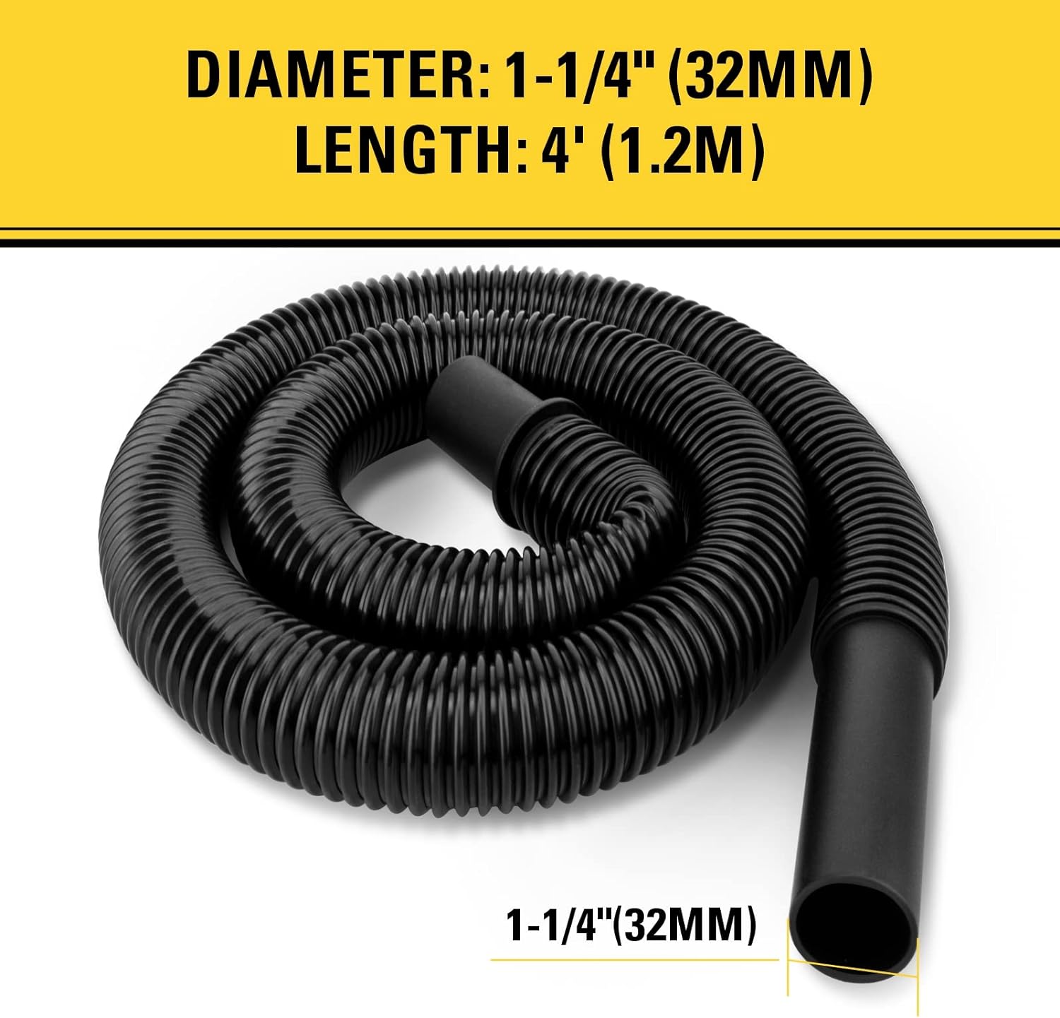 Stanley 20-1300 4-Foot Wet and Dry Vacuum Hose Black