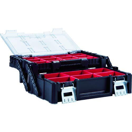 keter master pro series cantilever 17186819 toolbox 18 inch plastic red/silver