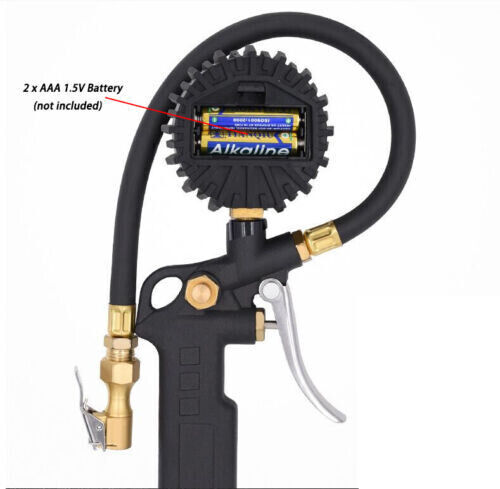 Great Choice Products Digital Air Tire Inflator With Pressure Gauge 250Psi Chuck For Truck/Car/Bike