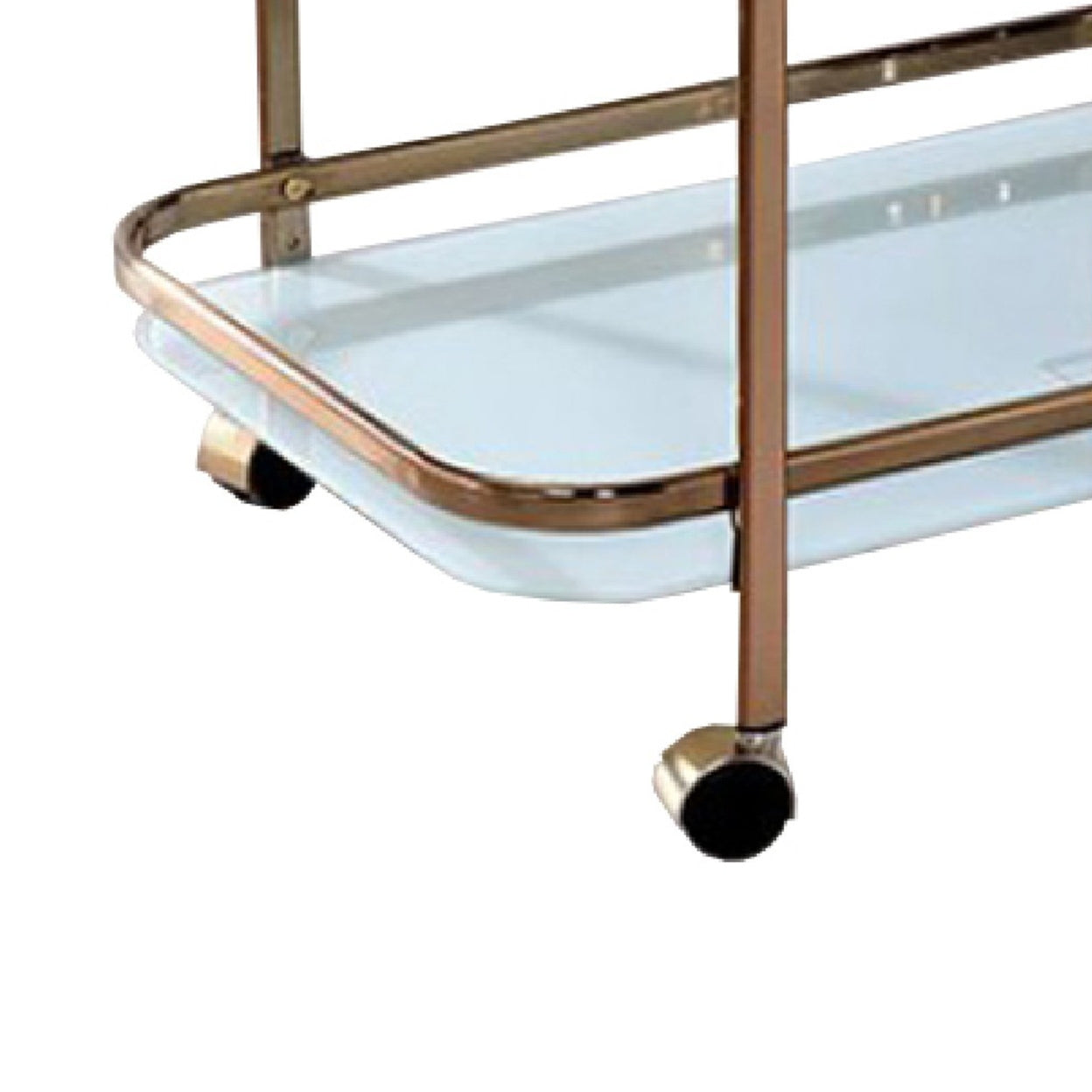 Furniture of America Tiana Contemporary Serving Cart In Champagne Finish- Saltoro Sherpi
