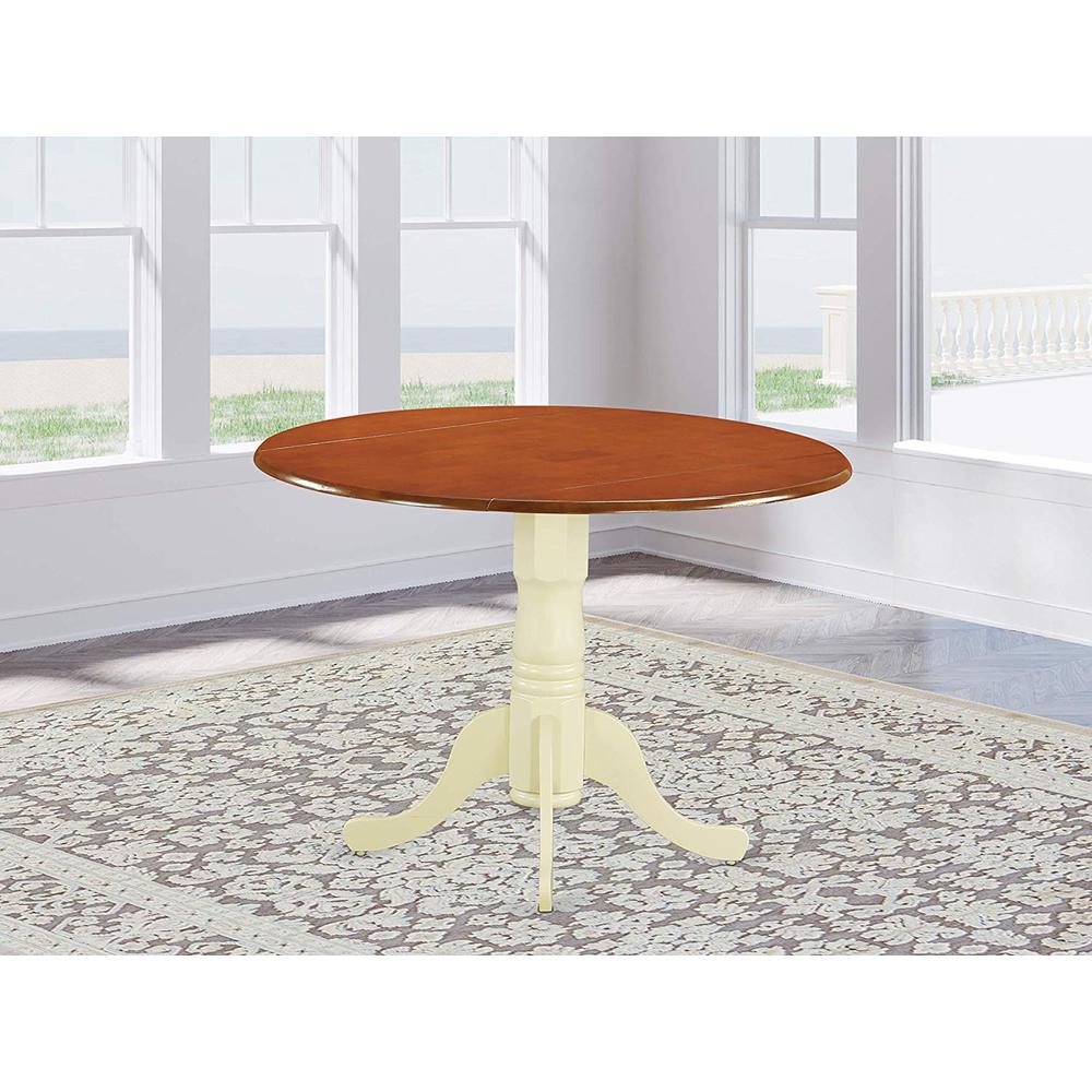 East West Furniture Dining Table Mahogany &a; Black, DLT-MBK-TP