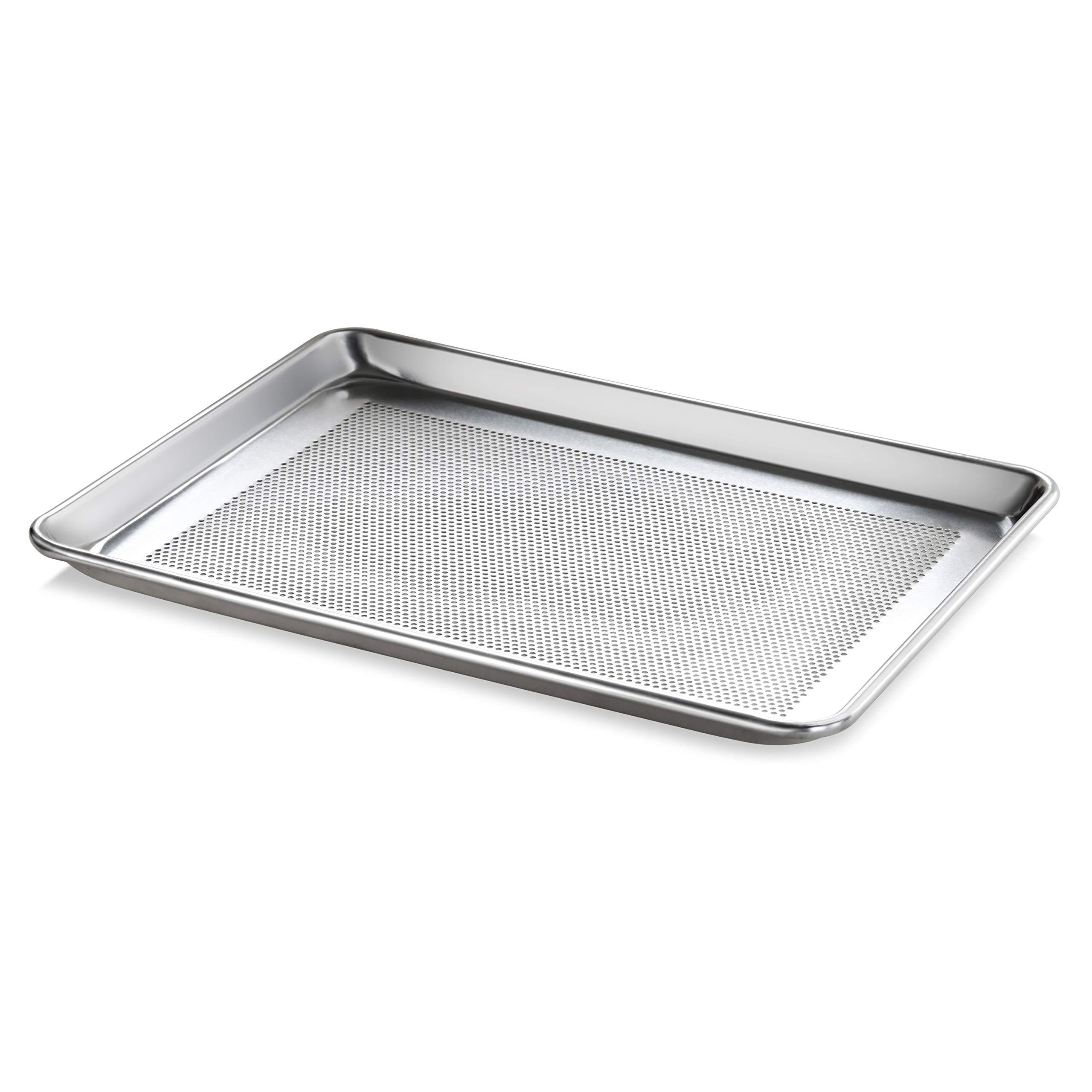 new star foodservice 36718 commercial-grade 18-gauge aluminum sheet pan/bun pan, perforated, 13