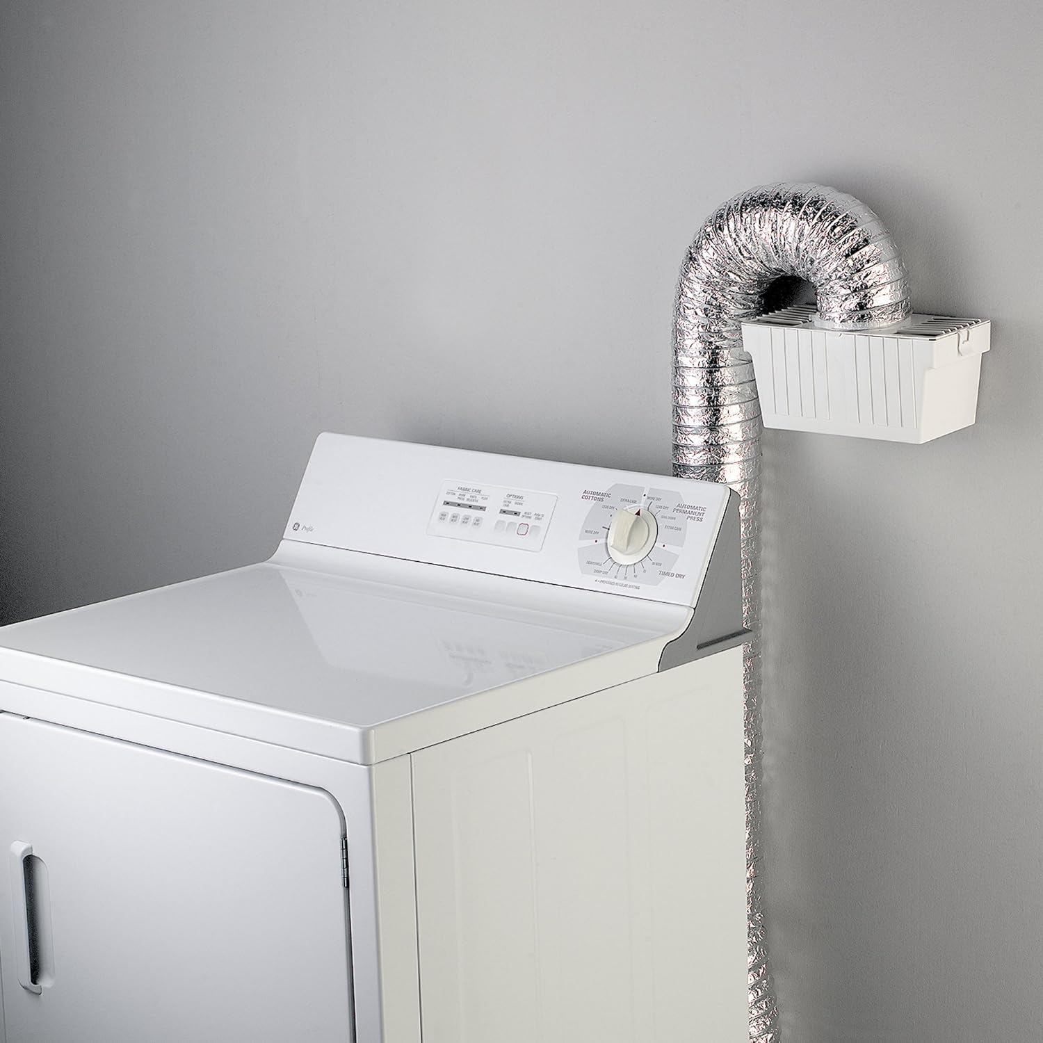 Deflecto Dryer Lint Trap Kit, Indoor Venting with Supurr-Flex Flexible Metallic Duct, Includes Clamps (LTF)
