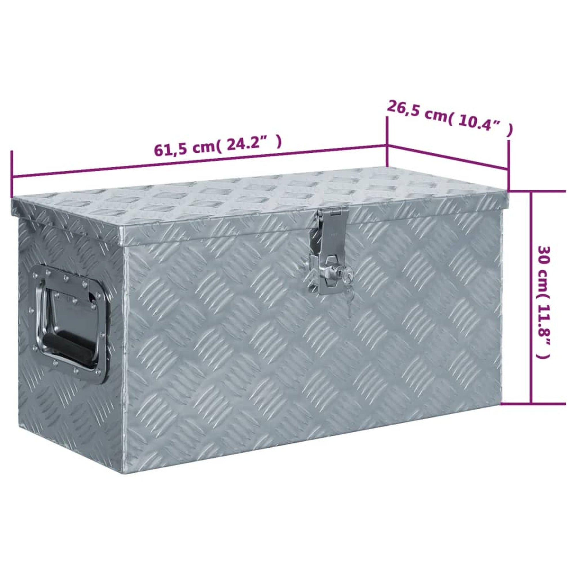 vidaXL Aluminum Box 24.2