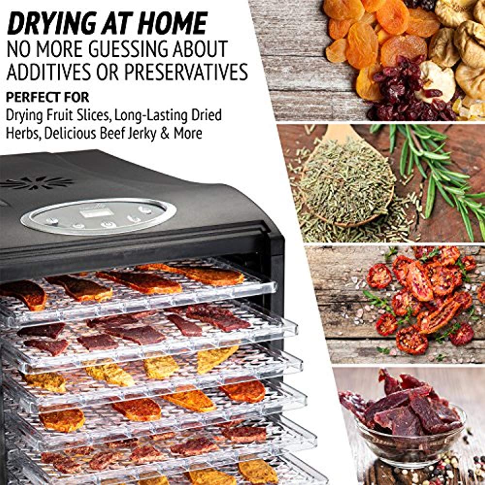 Ivation Electric Countertop Food Dehydrator with 9 Drying Racks w/ Temp Controls