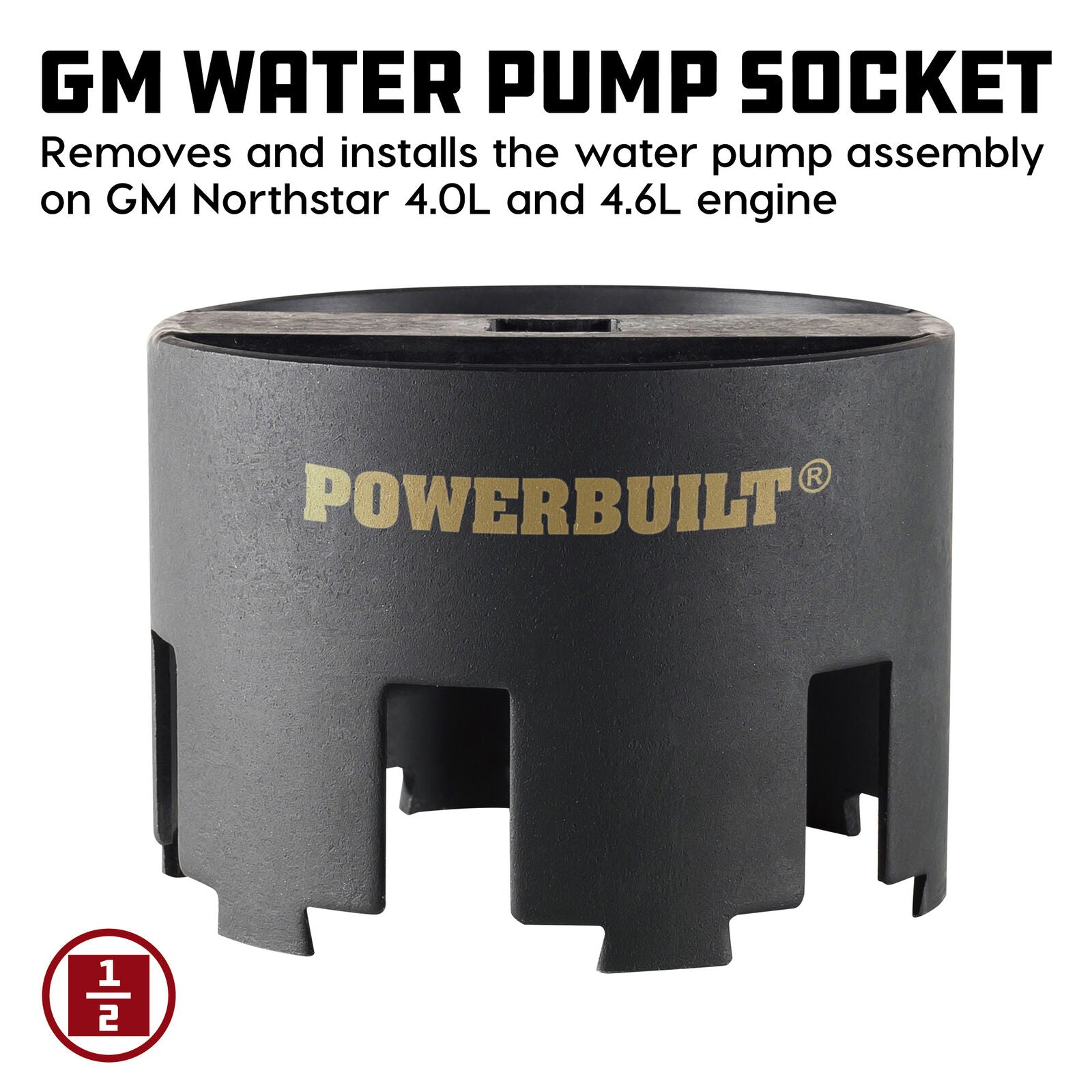 GCP Products 1/2 In. Drive Gm Water Pump Removal And Installation Socket -