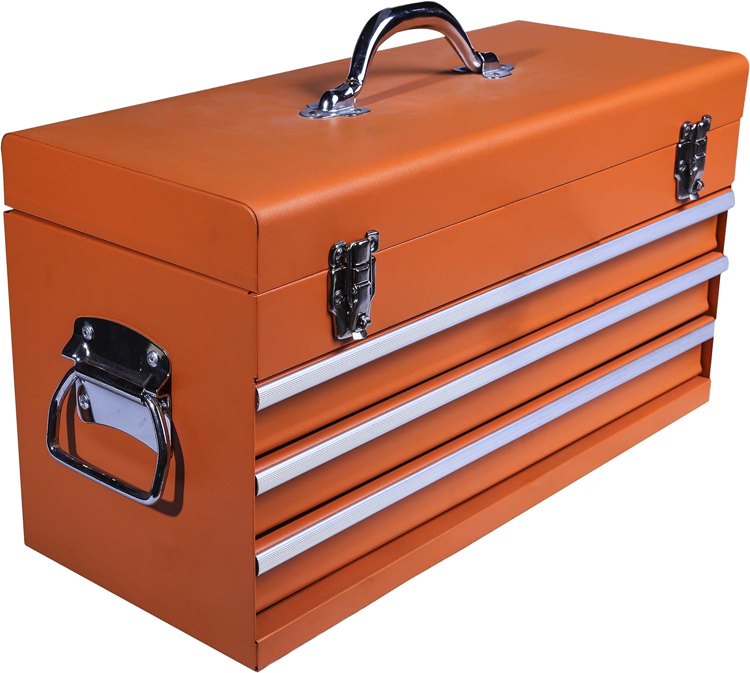 Edward Tools Portable Metal Tool Box with Drawers 20&a;#226;&a;#128;&a;#157;- Keyed Center Lock for Security - Powder Coated Scratch R