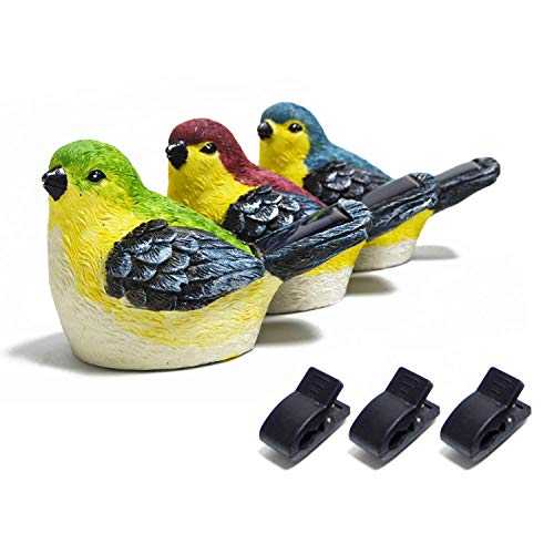 SOLAHOMF Solar Outdoor Decoration Lights,Resin Table Lights, Bird Shaped Figurine Lights with Clip for Garden,Patio Tree Decorat