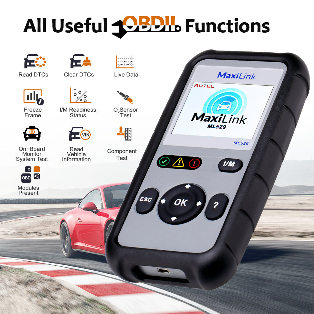 Autel MaxiLink ML529 OBD2 Scanner (Updated Version of AL519) Auto Check Engine Light Automotive Diagnostic Code Reader