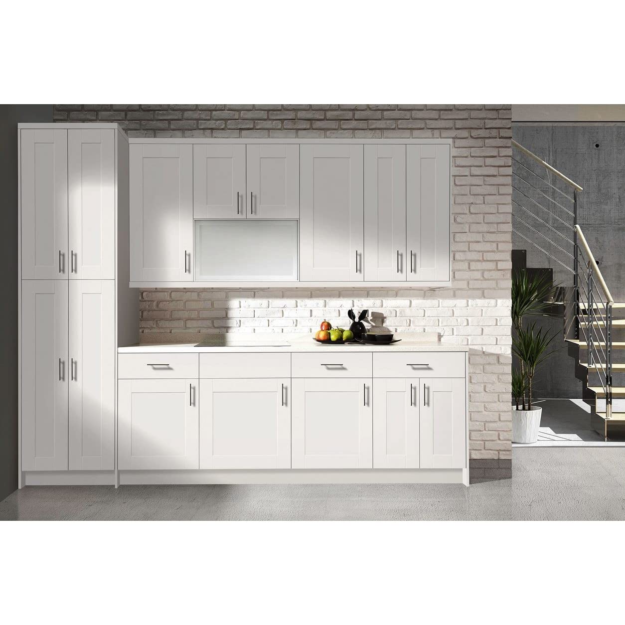 Generic ONESTOCK 24H x 11W Unfinished Oak Kitchen Cabinet Door Replacement, Shaker Style