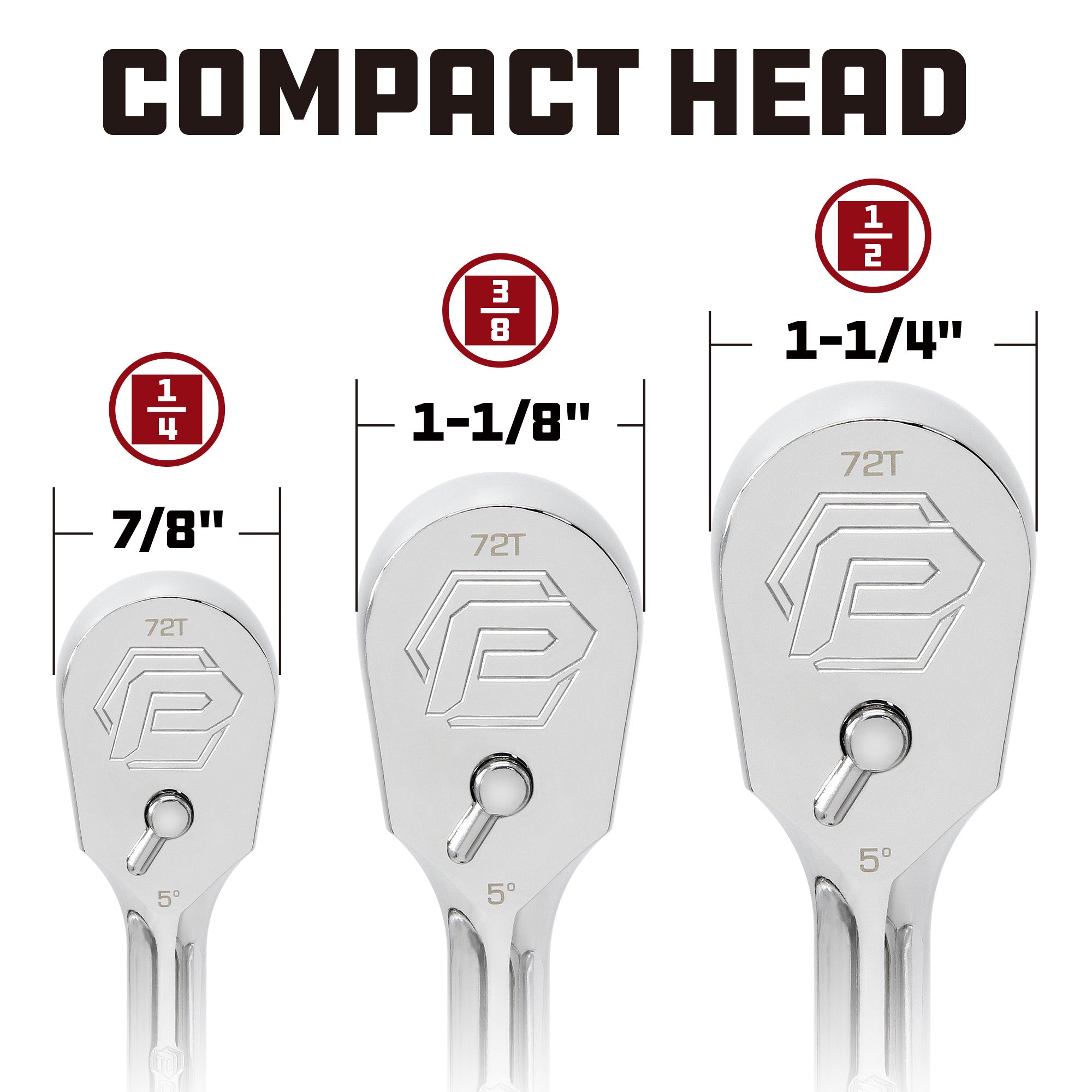 Powerbuilt 1/2 Inch Drive 72 Tooth Sealed Head Ratchet - 649932