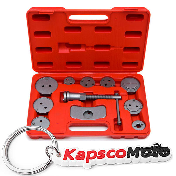 Biltek 13 pc Disc Brake Caliper Wind Back Tool Kit Automobile Cars Automotive Universal 13 Pcs 2 and 4 Wheel Drive Disc Brake Caliper