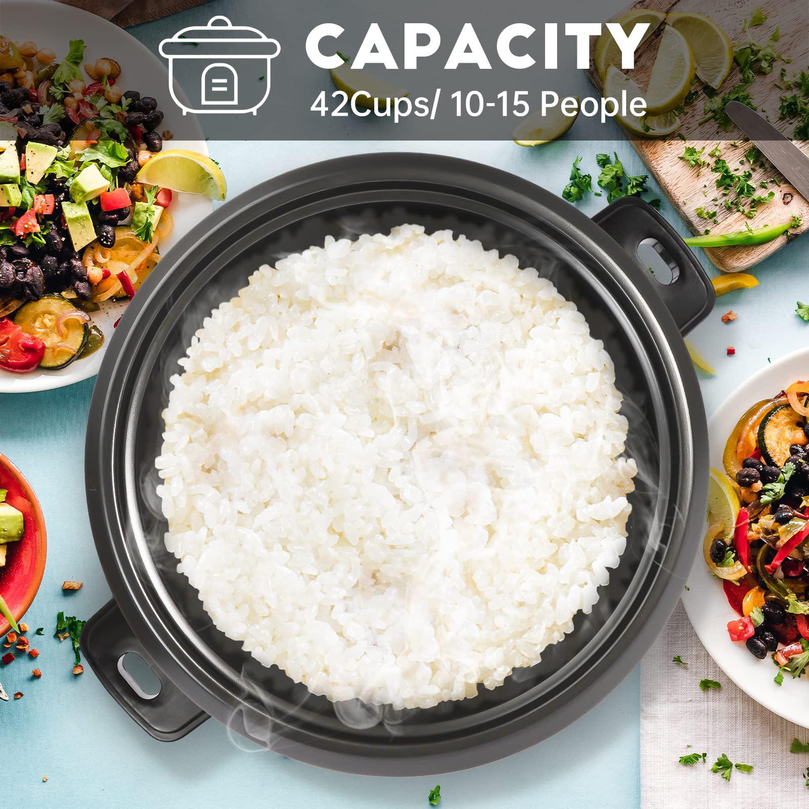 wantjoin rice cooker stainless rice cooker &a; warmer commercial rice cooker for party and family(10l capacity for 4.2l rice,42