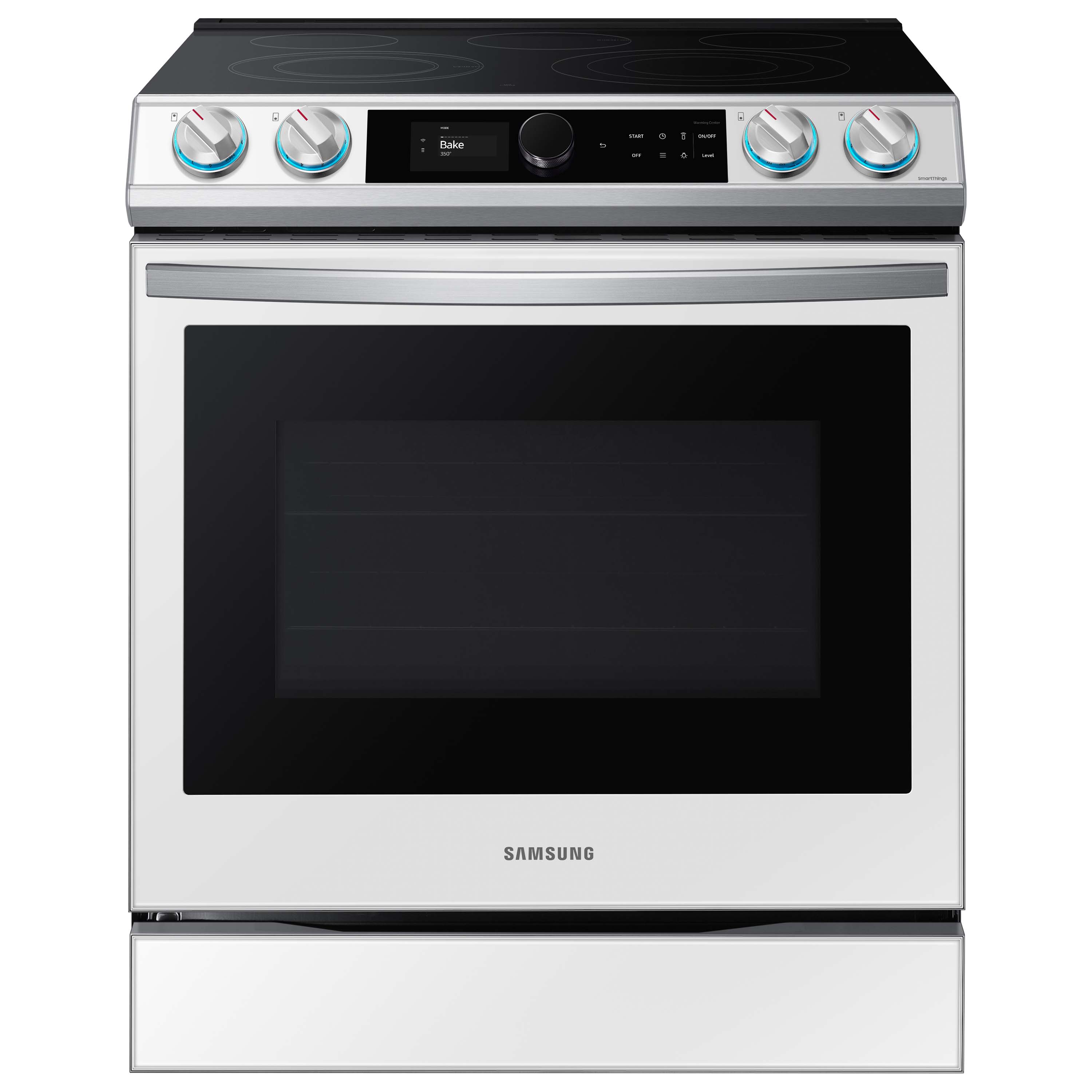 Samsung NE63BB871112AA Bespoke 30” Smart Electric Range w/ 5 Elements - White Glass