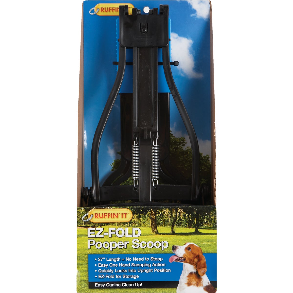 EZ-Fold Ruffin&s; it 19312 Ruffin&s; it EZ-Fold 27 In. Black Plastic Pet Scooper 19312