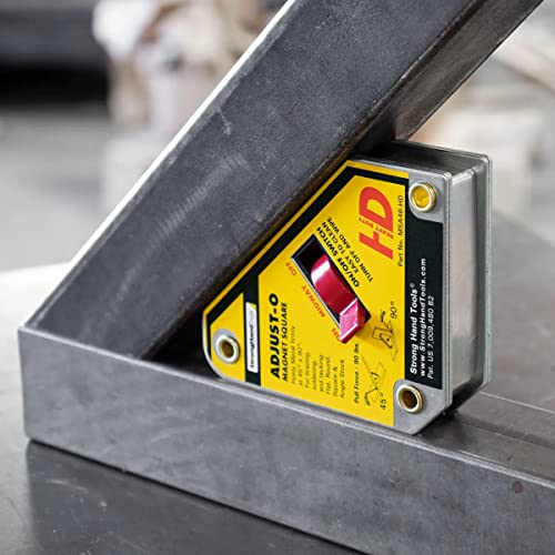 Strong Hand Tools, Heavy Duty, Adjust-O Magnet Square, On/Off Switches, Pull Force: 65 lbs, 4-3/8