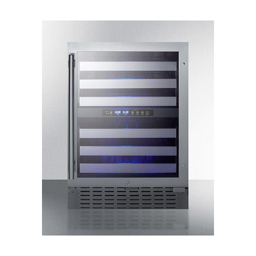 Summit SWC532BLBIST 24 Dual Zone Wine Cellar 46 Bottle in Stainless Steel