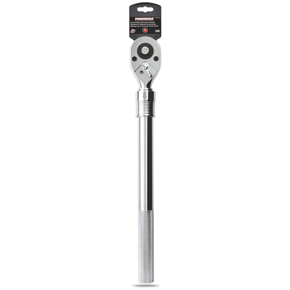Powerbuilt 3/4 Inch Drive 24 Tooth Extendable Ratchet - 940745