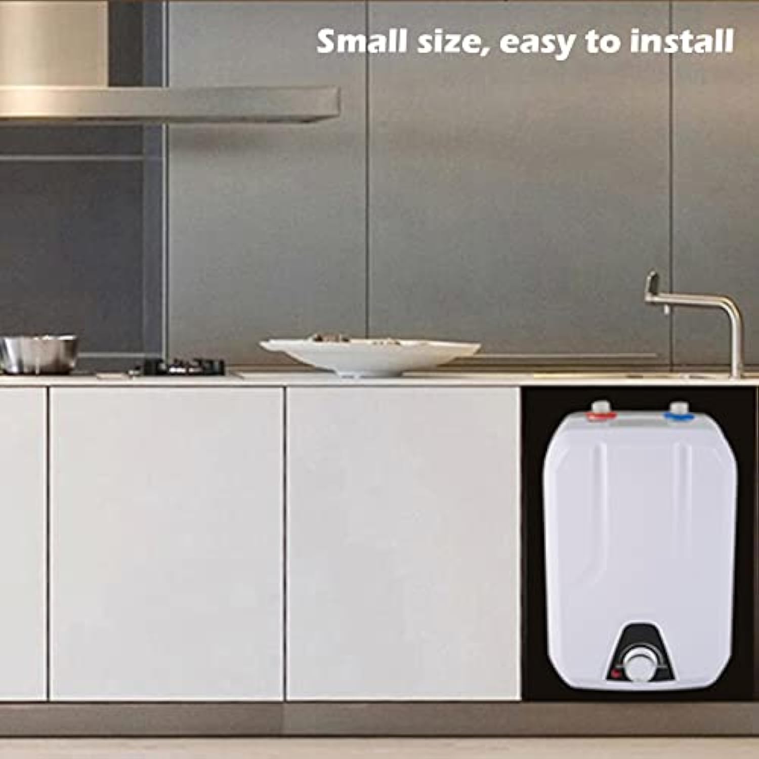 Great Choice Products Electric Mini-Tank Water Heater 8L 2.11Gallon, Instant Hot Water Heater, Bathroom/Kitchen Water Heater Under Sink With S…