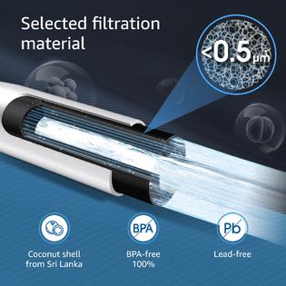 Waterdrop UKF8001 Refrigerator Water Filter 4, Replacement for Whirlpool EDR4RXD1, EveryDrop Filter 4, 3 Filters