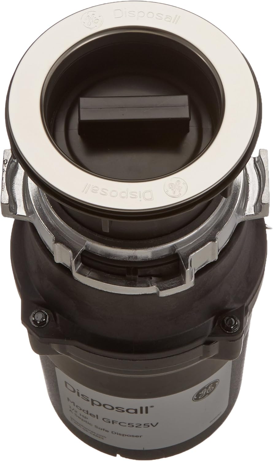 GE Retail Parts GE Continuous Feed Garbage Disposal, 1/2 Horsepower, Good for Grinding: Beans, Potatoes, Peels, and Cooked Meat, Easy Install K