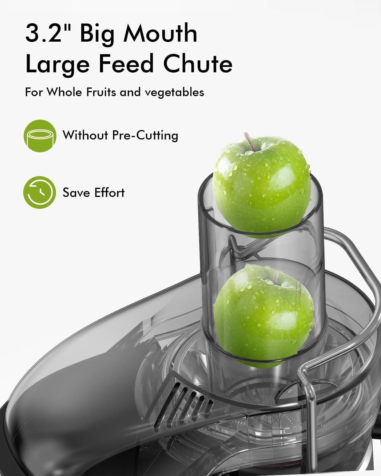 sifene juicer, rapid juice extractor machine, 1000w powerful motor, big 3.2&s;&s; feed chute for whole fruit &a; veg juicing, easy