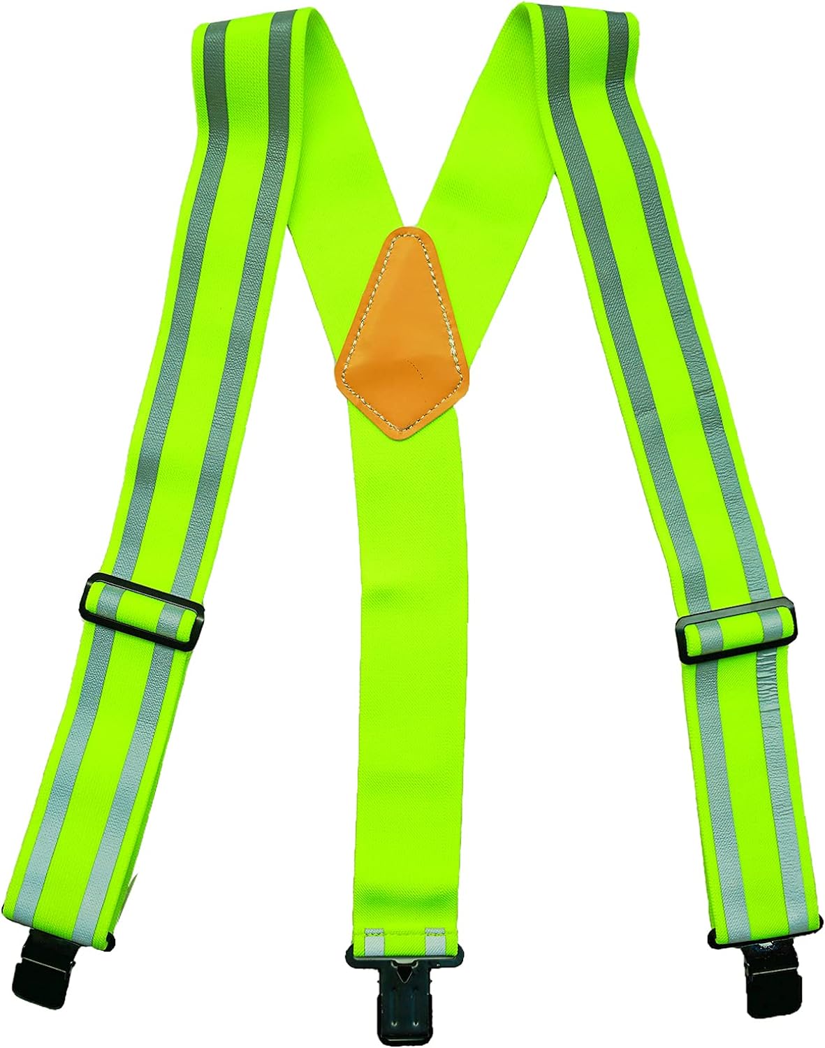 Generic Tool Belt Suspenders Reflective Safety Suspenders With Fully Elastic 2 inch Wide Y back Heavy Duty Suspenders