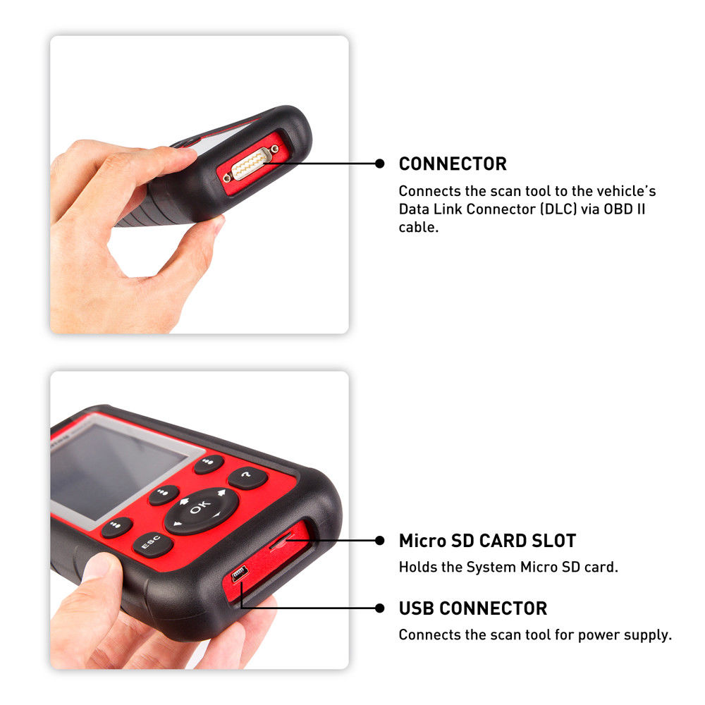Autel MaxiDiag MD808 Diagnostic tool for Engine, Transmission, SRS and ABS with EPB, Oil Reset, DPF, SAS and BMS