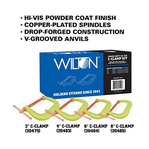 Wilton Tools wilton spark-duty 400cs hi-vis c-clamp kit (11114)