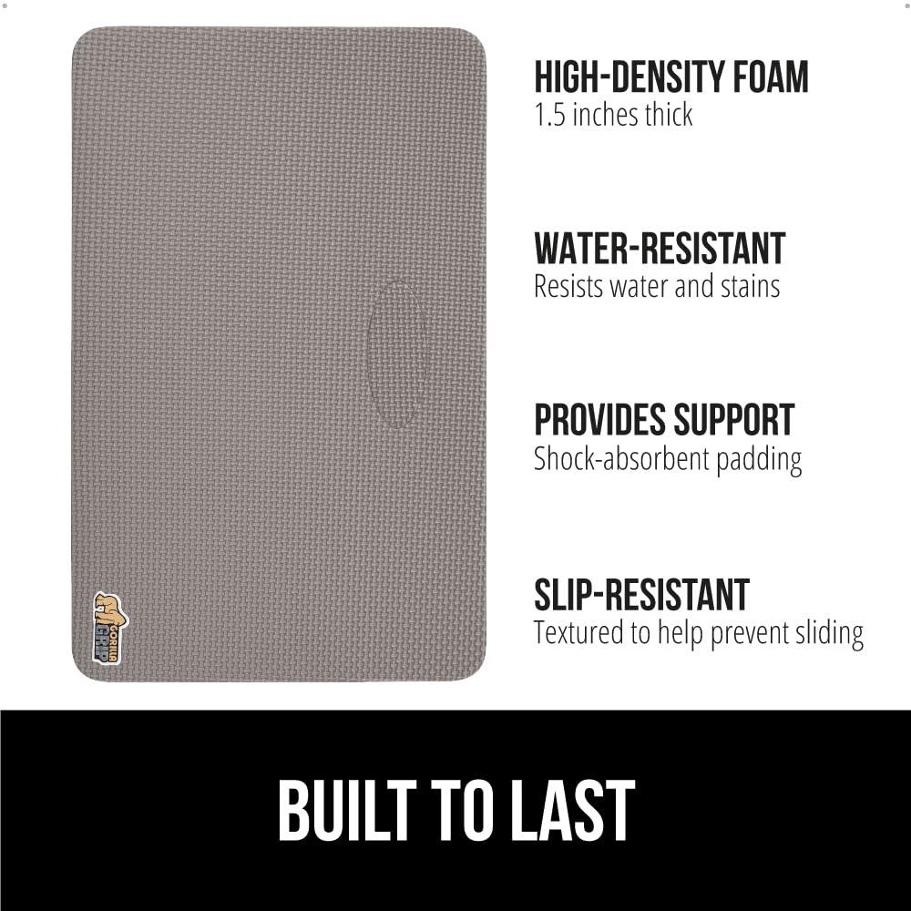 Gorilla Grip Extra Thick Kneeling Pad, Supportive Soft Foam Cushioning for Knee, Water Resistant Construction for Gardening, Bat