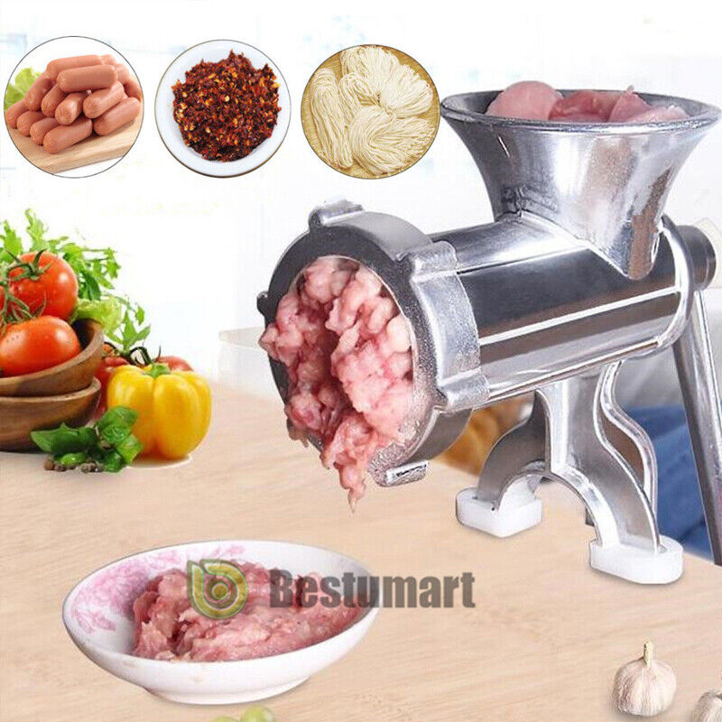 Great Choice Products Heavy Duty Manual Meat Grinder Mincer Cast Iron Table Hand Crank Kitchen Tool