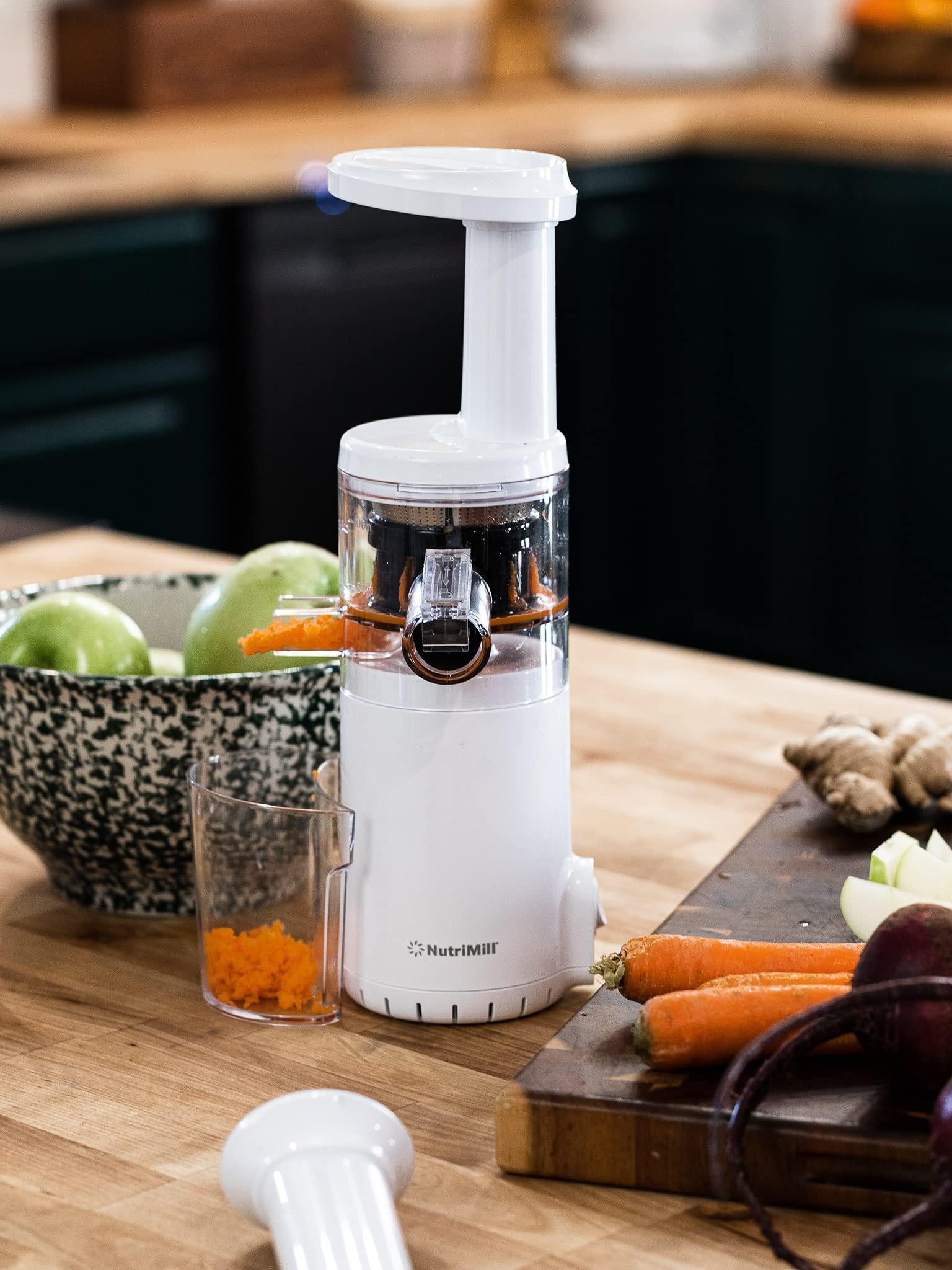 nutrimill smart slow juicer portable and cordless masticating single auger