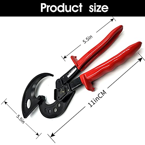 InneToc Aluminum Copper Ratchet Cable Cutters,Wire Cutters for Cutting electrical wire as Ratcheting Wire Cut Hand Tool(400mm2)