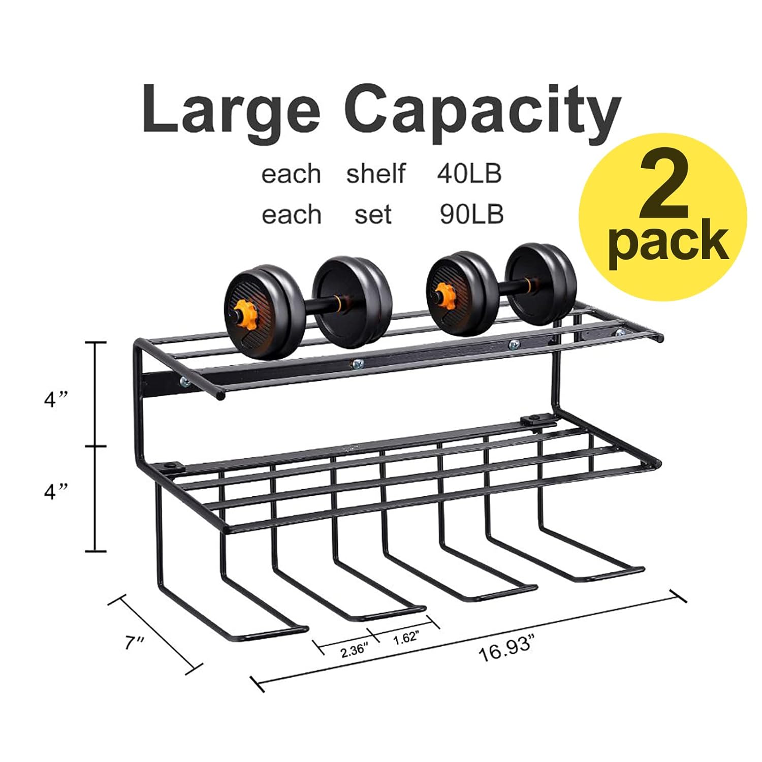 GCP Products Power Tool Organizer Wall Mount,Tool Organizers And Storage,Tool Storage For Garage Organization,Tools Drill Holder(2Pack)