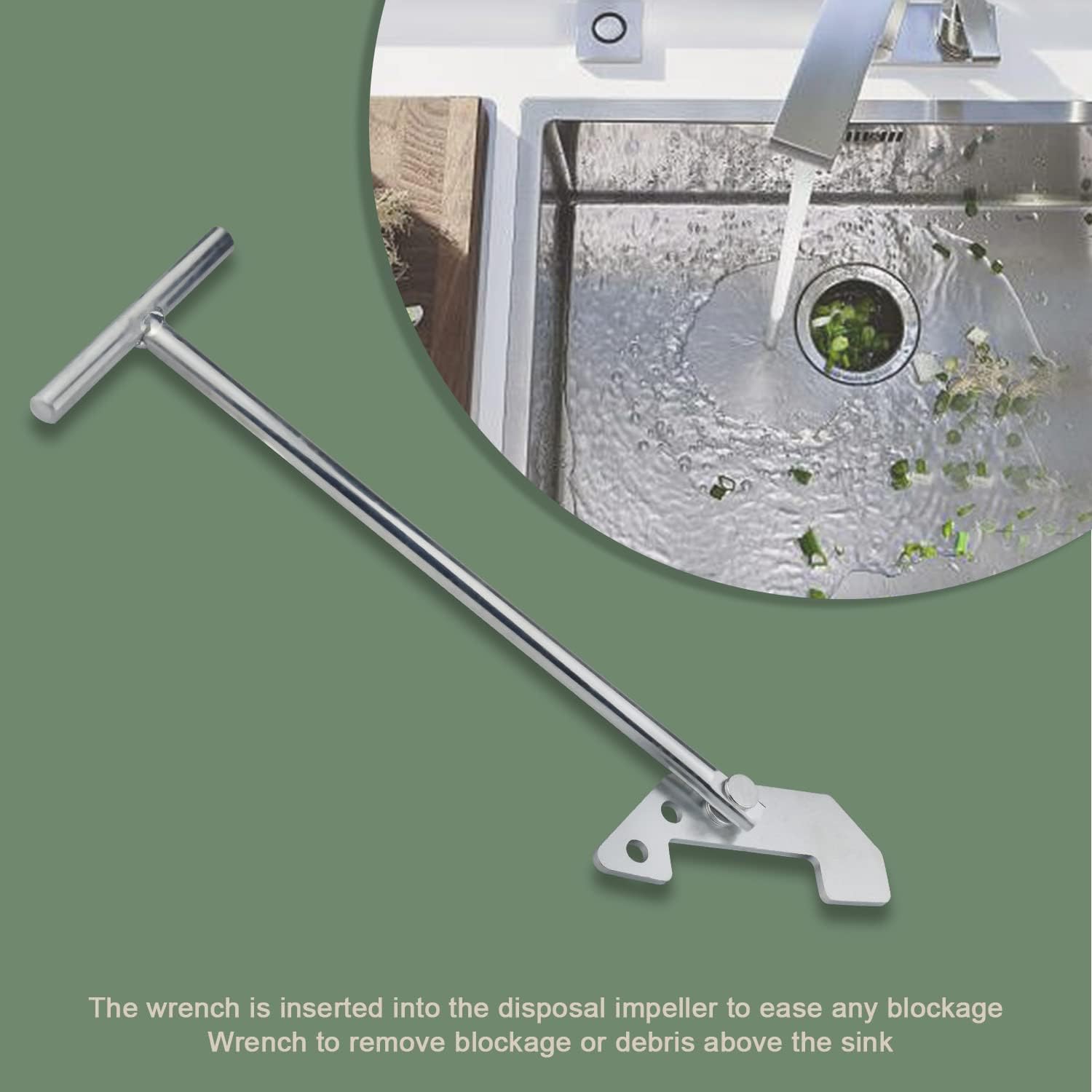 Generic EZYPAK Garbage Disposal Wrench Tool, Garbage Disposer Unjamming Wrench Compatible with Waste King and Moen garbage disposals fo