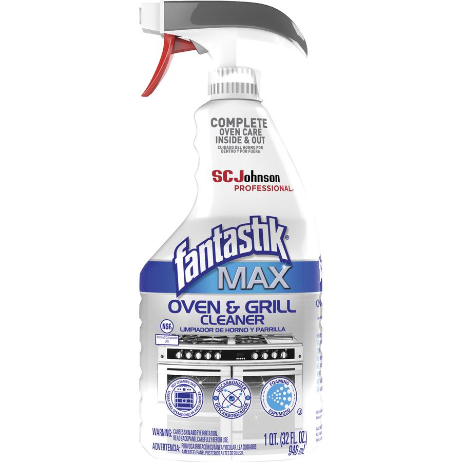 Fantastik MAX fantastik&a;reg; Max Oven &a; Grill Cleaner - Foam Spray - 32 fl oz (1 quart) - 8 / Carton - White