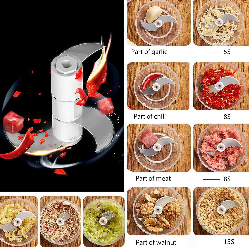 Vshinic mini electric garlic chopper,250ml mini veggie chopper,electric food processor,portable cordless garlic mincer masher with us