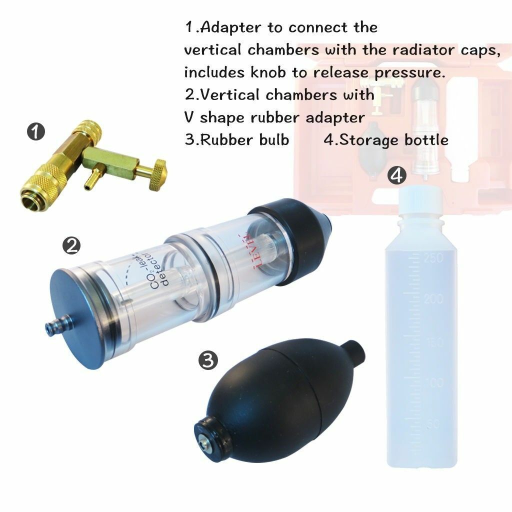Great Choice Products Combustion Gas Leak Tester Detector Auto Tool Kit Cooling System Ester Measure