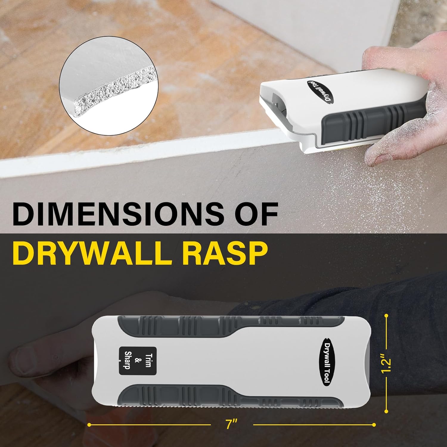 Generic Drywall Rasp, Drywall Tools Rasp 7 inch Combination Sheetrock Tool with Bi-Directional Teeth