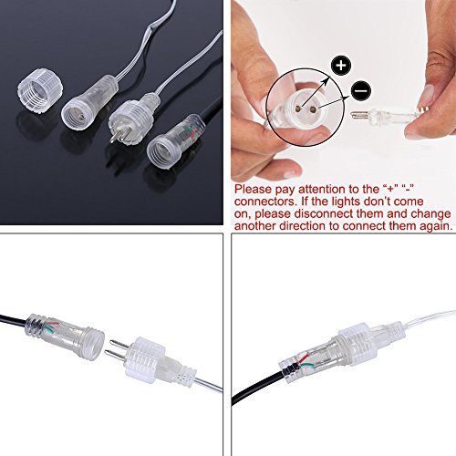 Adecorty Christmas Lights Outdoor Tree Snowfall LED Lights 30cm 8 Tubes, Luces de Navidad para Exterior, Meteor Shower Falling R