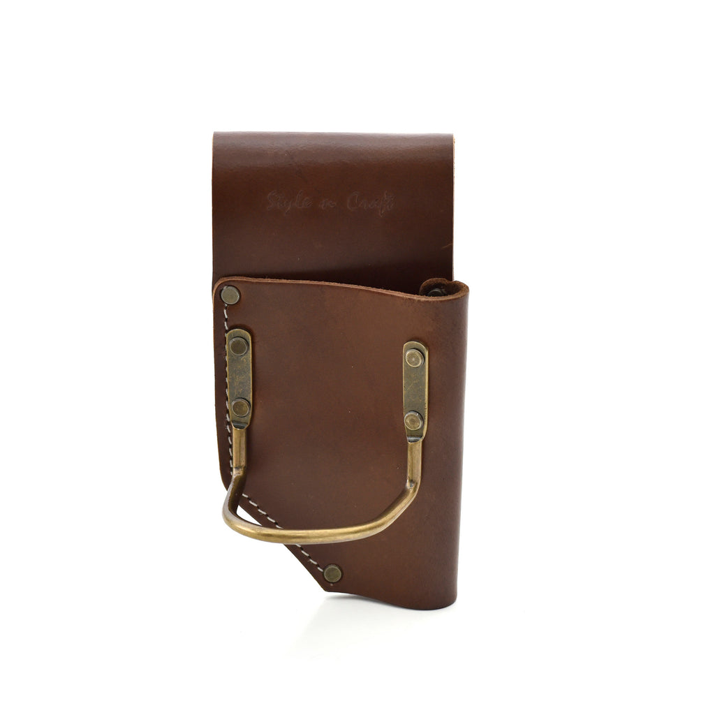 Style N Craft 98450 - Pliers and Hammer Holder in Heavy Top Grain Leather in Dark Tan Color