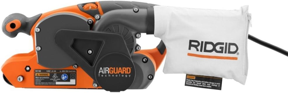 RIDGID ZRR2740 6.5 Amp 3-in X 18-in Heavy Duty Variable Speed Belt Sander (Renewed)