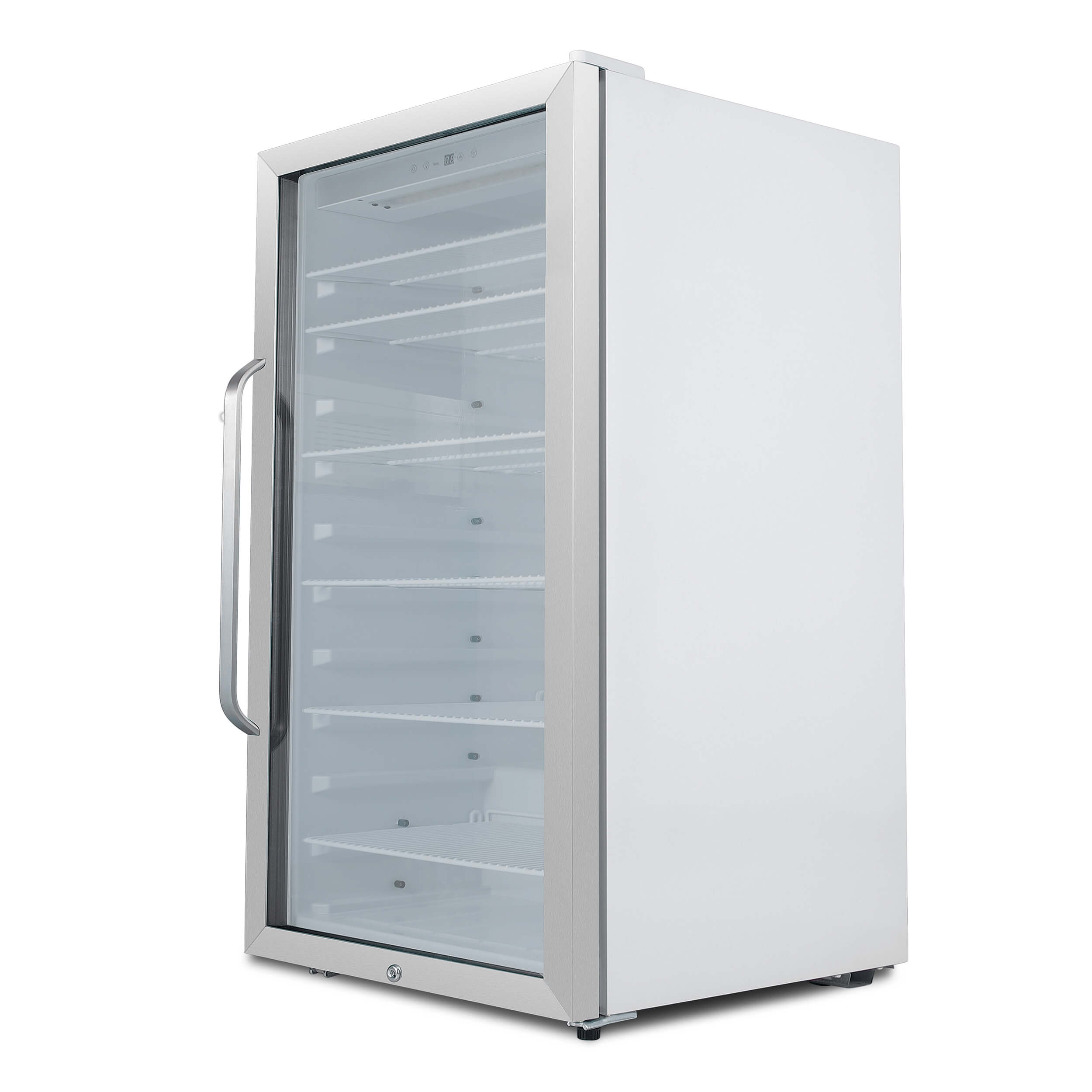 Whynter Freestanding 10.6 cu. ft. Stainless Steel Commercial Beverage Merchandiser with Superlit Door and Lock -White